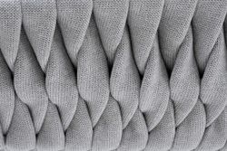 "Монако" стул плетеный из роупа, каркас алюминий светло-серый (RAL7035) муар, роуп светло-серый 40 мм, ткань светло-серая