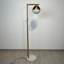 Торшер Geneva Single Glass Globe Floor Lamp