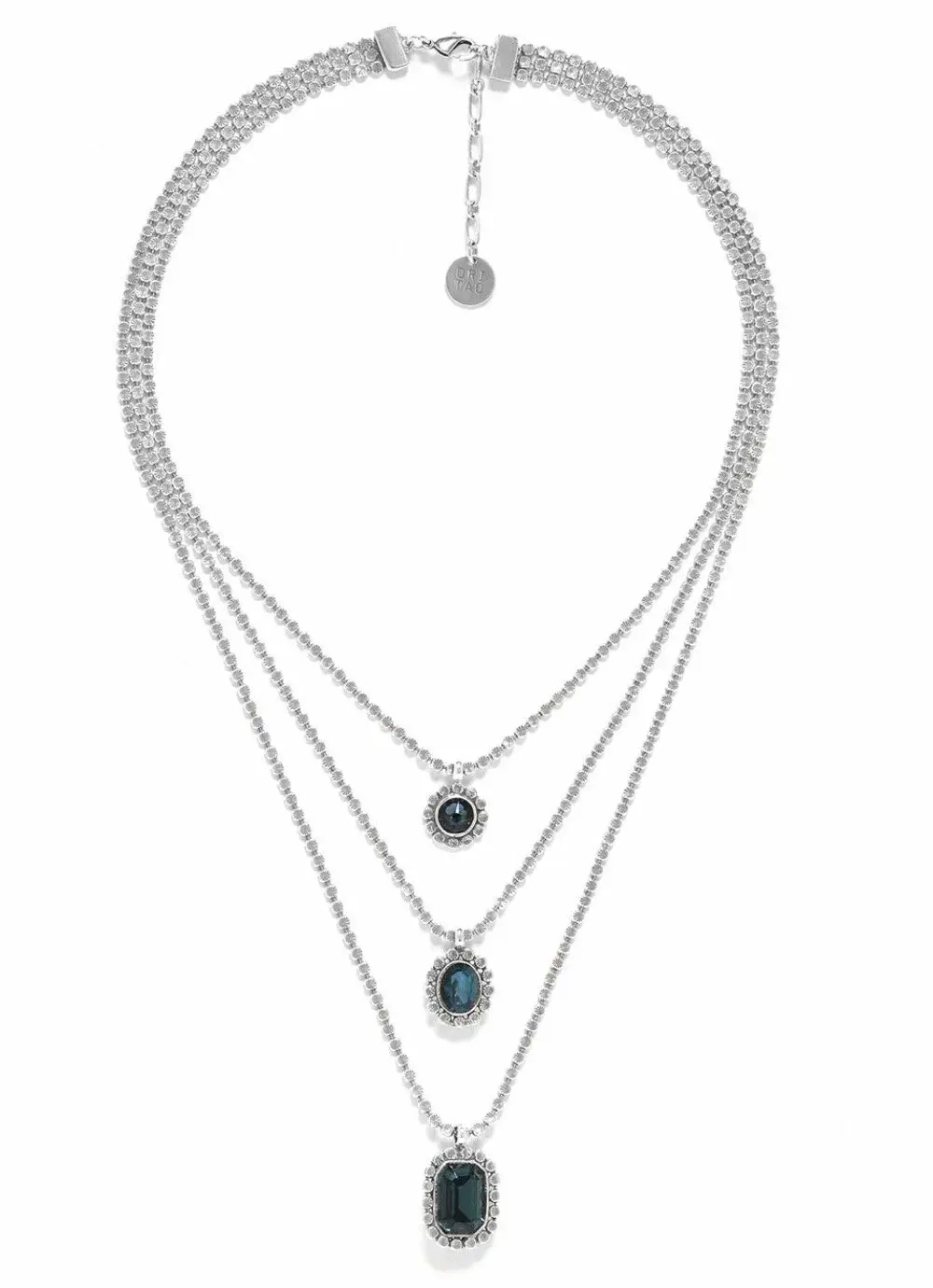 Колье ORI TAO, Azzurra, с кристаллами, OT24.1-15-31702 (синий)