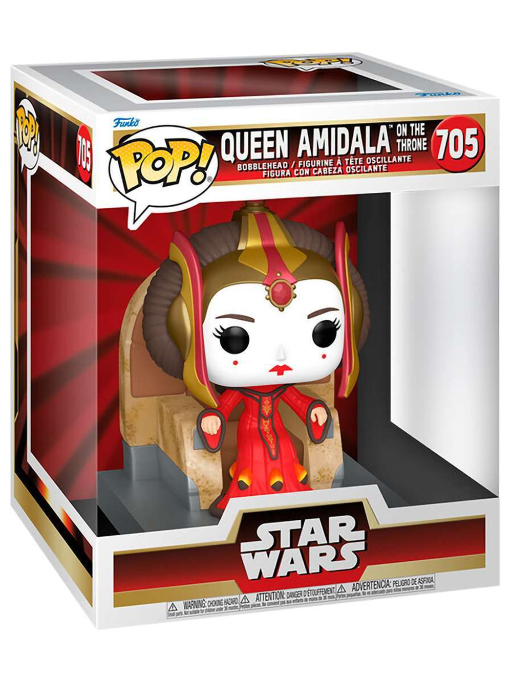 Фигурка Funko POP! Deluxe Bobble Star Wars Ep 1 TPM 25th Queen Amidala on Throne (705) 76012