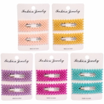 Зажимы для волос 2шт «New collection - Неон», прямоугольник, микс 6цветов, 7,5*2,5см