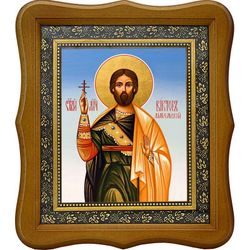 Виктор Марсельский мученик. Икона на холсте.