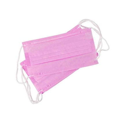 Маска гигиеническая 4-х слойная розовая (50 шт/уп)