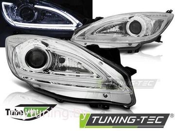 Передние фары tube light chrome для Mazda 3 MK2