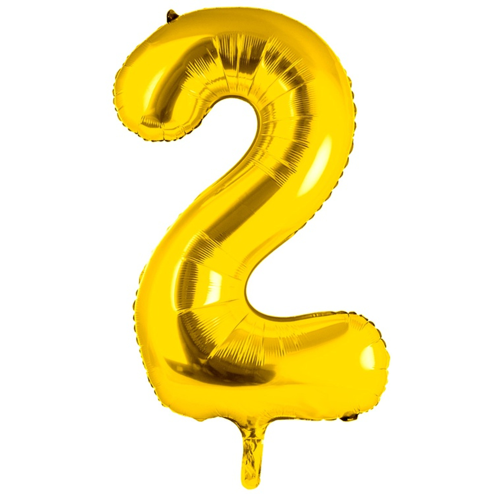 Шары цифры гелиевые Золотые 102 см