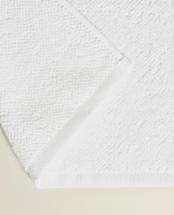 Zara Home - Гладкий нескользящий коврик для ванной, белый, 50x70 см