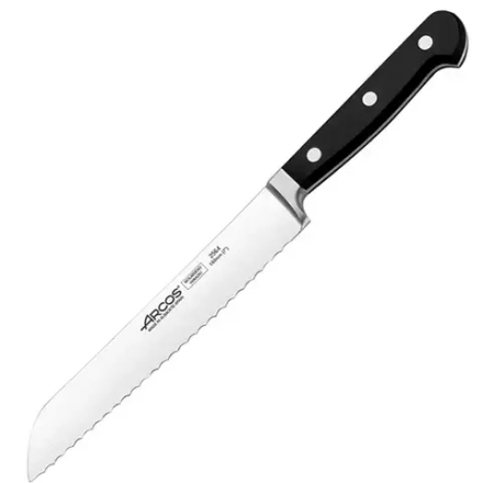 Нож для хлеба «Классика» сталь нерж.,полиоксиметилен ,L=303/180,B=30мм черный,металлич