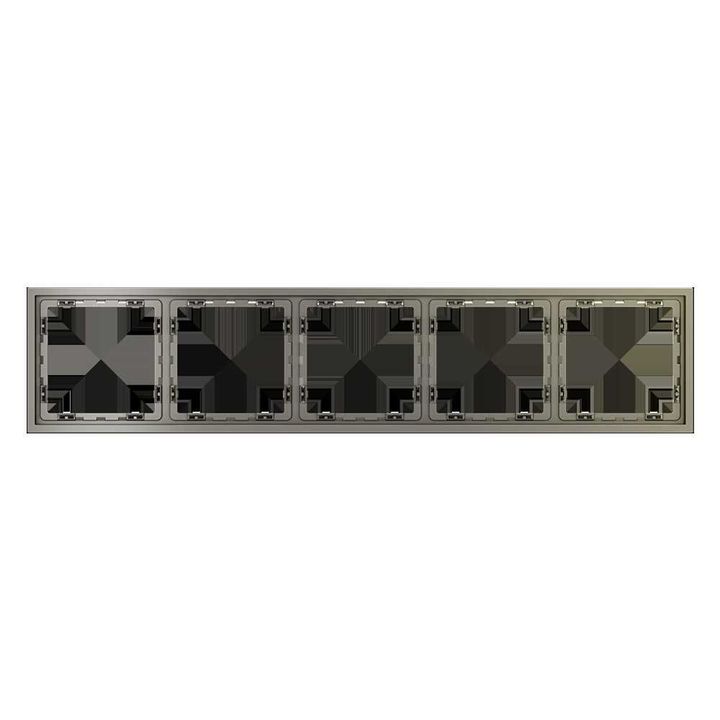 Рамка пластиковая Voltum S70 на 5 постов, (шелк) VLS100504