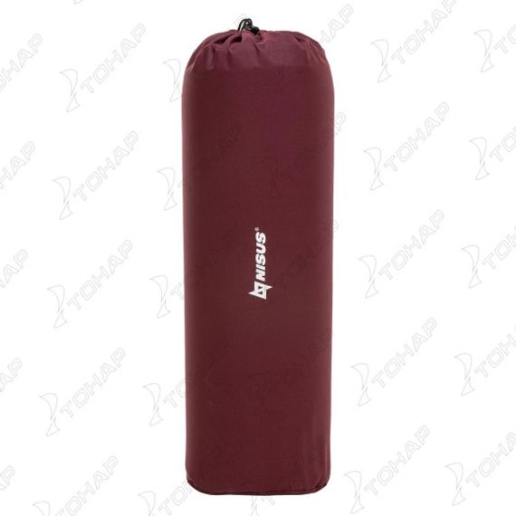 Коврик самонадув. 188x66x7 флок вишневый (N-007-C) NISUS