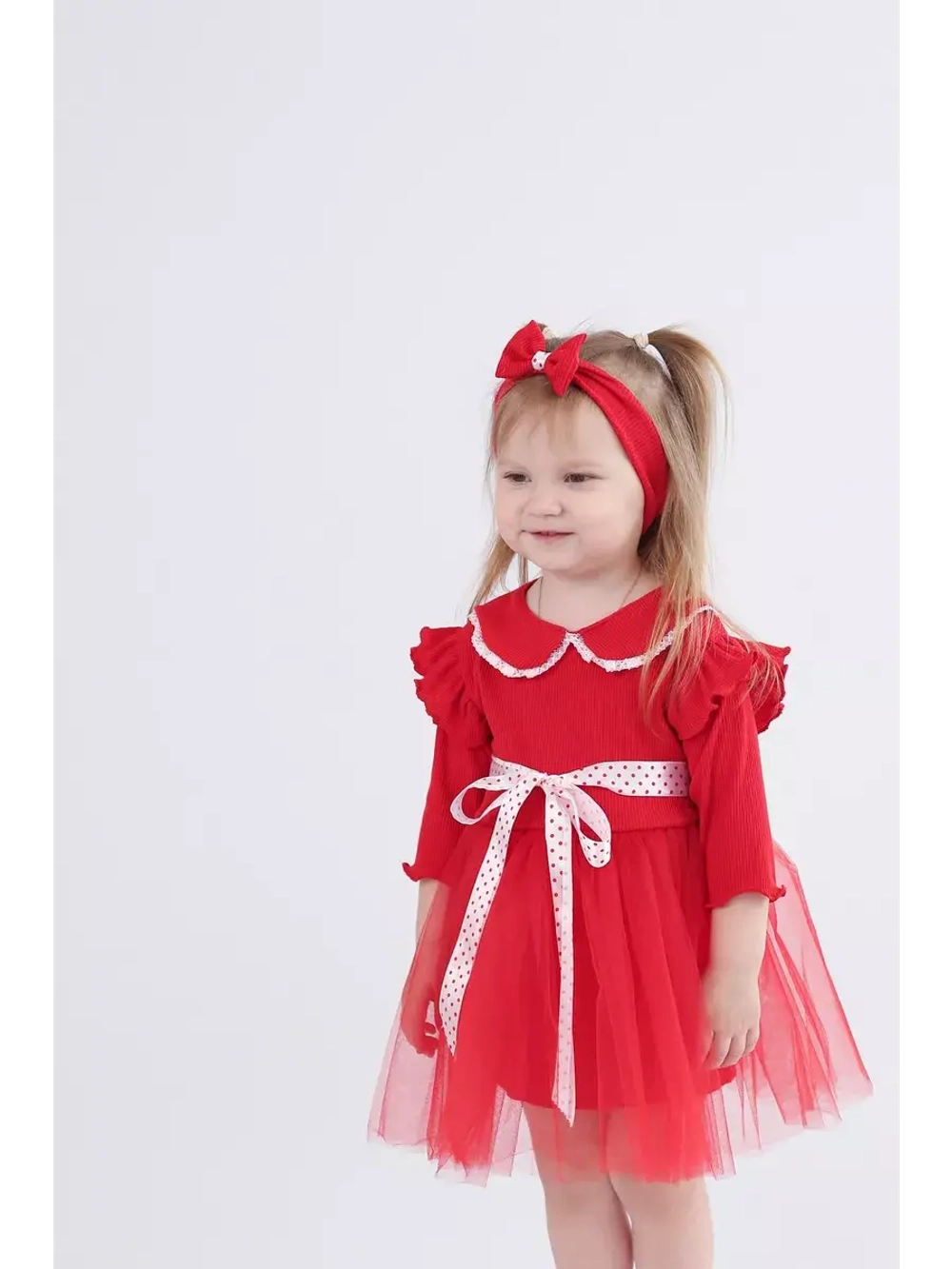 Платье нарядное для девочки красное