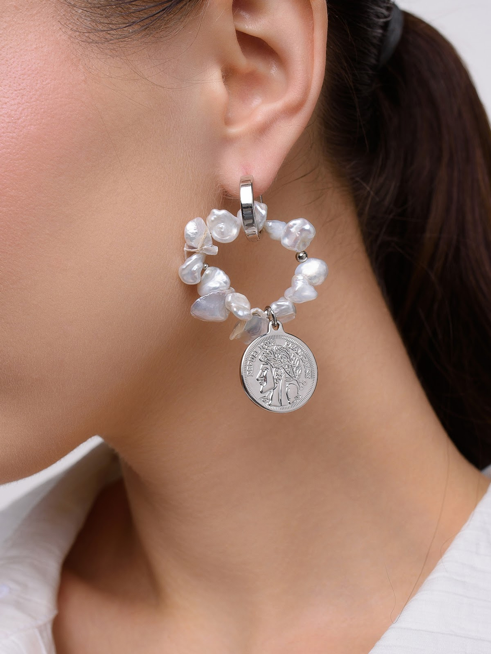 Серьги "Cereals" Silver