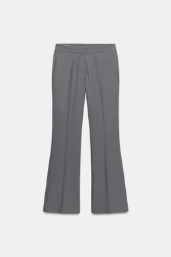 ZARA БРЮКИ FLARE С РАЗРЕЗАМИ, СЕРЫЙ