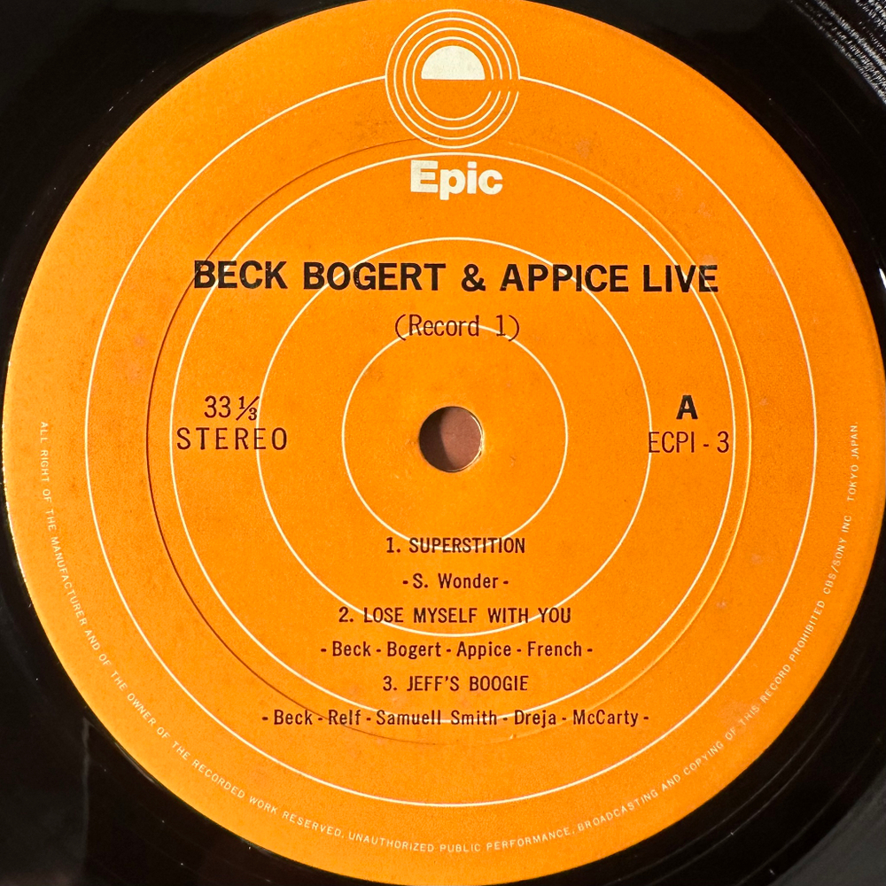 Beck, Bogert & Appice - Beck, Bogert & Appice Live 2LP (Япония 1973г.)