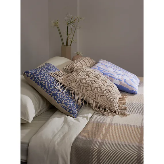 Покрывало из хлопка warm traditions бежево-серого цвета из коллекции essential, 180х250 см