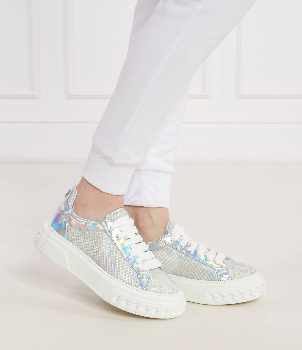 Кожаные кроссовки Casadei - серебряный(2X011X0201C2339)