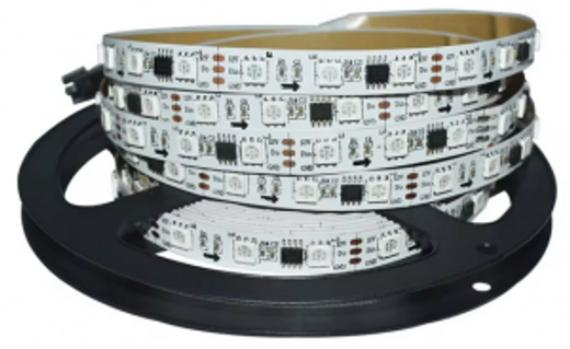 Лента SPI 5050 60LED/m IP33 12V (RGB) 14,4Вт/м