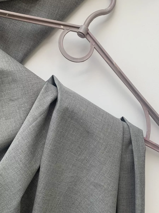 Костюмная вискоза, серый, стрейч, хлопок