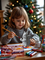 Ёлочная игрушка под покраску из пластика не раскрашенная белая