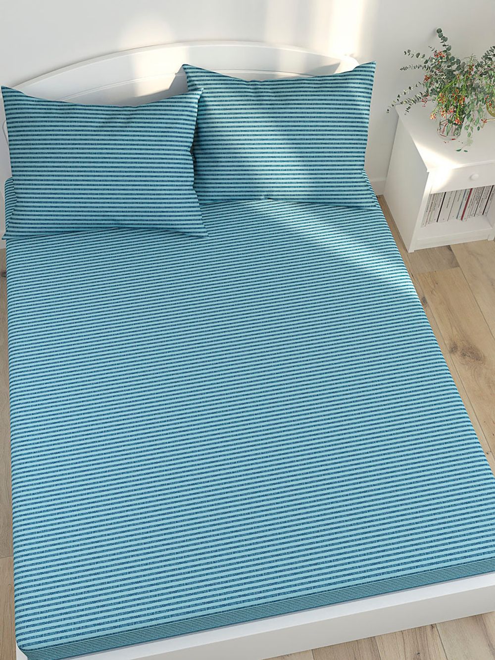 Постельное белье Сказка "Милтон" 2-спальный Наволочка 70х70 см 2 шт Простынь 240х215 см Пододеяльник 175х215 см, перкаль