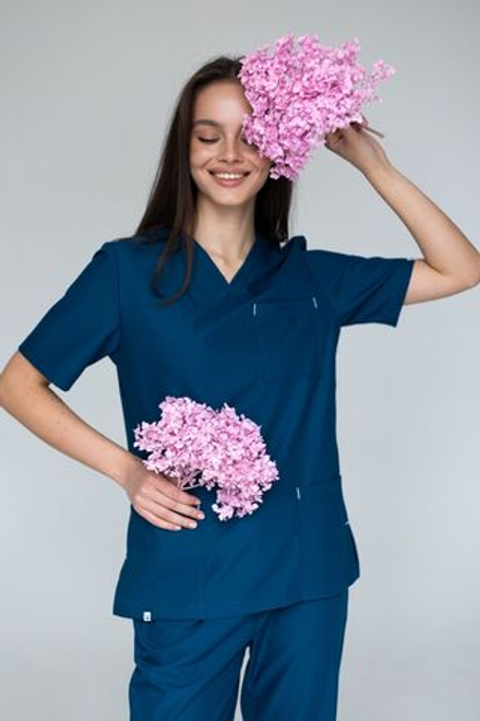 Блуза женская м640 toray стретч opal blue