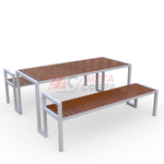 Стол уличный с лавками LÅNGBORDET Прямой