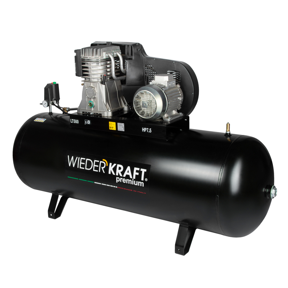 WDK-95079 Компрессор поршневой с ременным приводом, 798 л/мин, 5.5 кВт, 380 В, ресивер 500 л