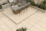 Ennface Outdoor Travertine Cross Avorio 60x60