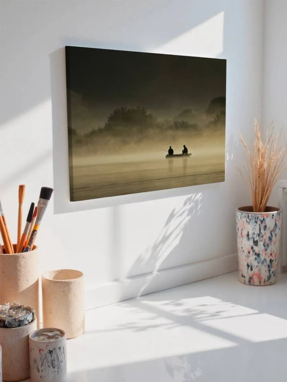 Картина на стену 40 X 50 Рыбаки в лодке