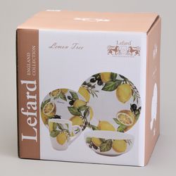 НАБОР ПОСУДЫ ОБЕДЕННЫЙ LEFARD "ЛЕМОН ТРИ" НА 4 ПЕР. 16 ПР. (КОР=2НАБ.)