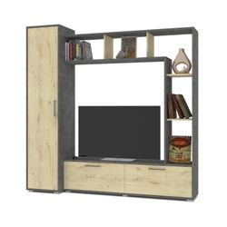 Стенка "Прага" (Камень темный\Ирландский дуб), ЛДСП, MODERN, г. Ижевск