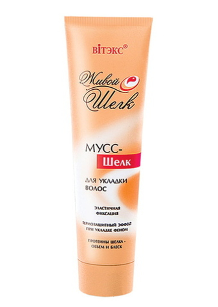 Мусс – шелк "Живой шелк" для укладки волос эластичной фиксации 100мл. Витэкс