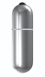 Серебристая вибропуля с вибрацией (Цвет: серебристый)