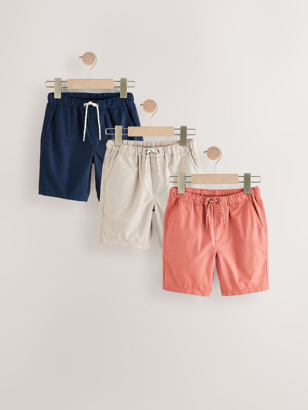 Шорты для мальчика Next AC6-118, 3 шт., Темно-синий, Светло-бежевый, Красный