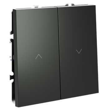 Выключатель встраиваемый VOLTUM S70 для жалюзи 10А, (титан)