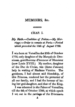 Memoirs of the Marchioness de La Rochejaquelein | Marie-Louise-Victoire La Rochejaquelein