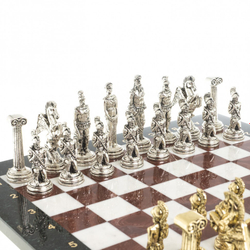 Шахматы "Восточные" доска 40х40 см лемезит мрамор фигуры металл G 122625
