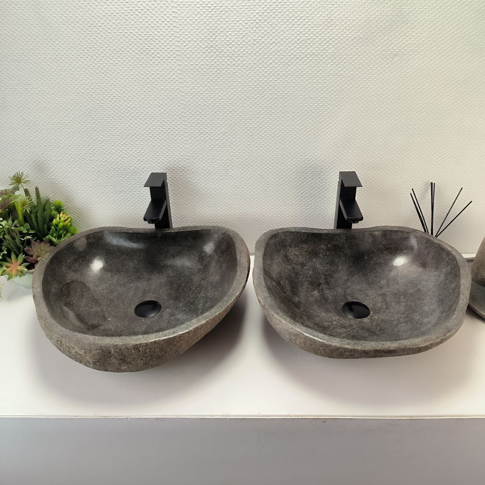 Раковина из речного камня RS-63841 52*48*15 2шт 0127