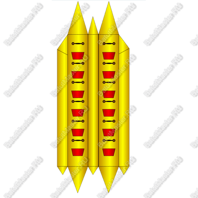 Двойной водный банан, мест для посадки 12, без усиления