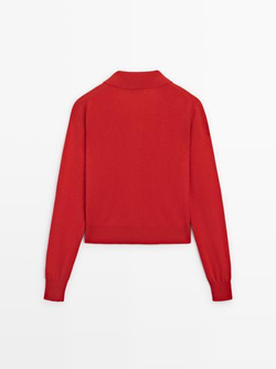 Massimo Dutti Кардиган из 100% шерсти, красный