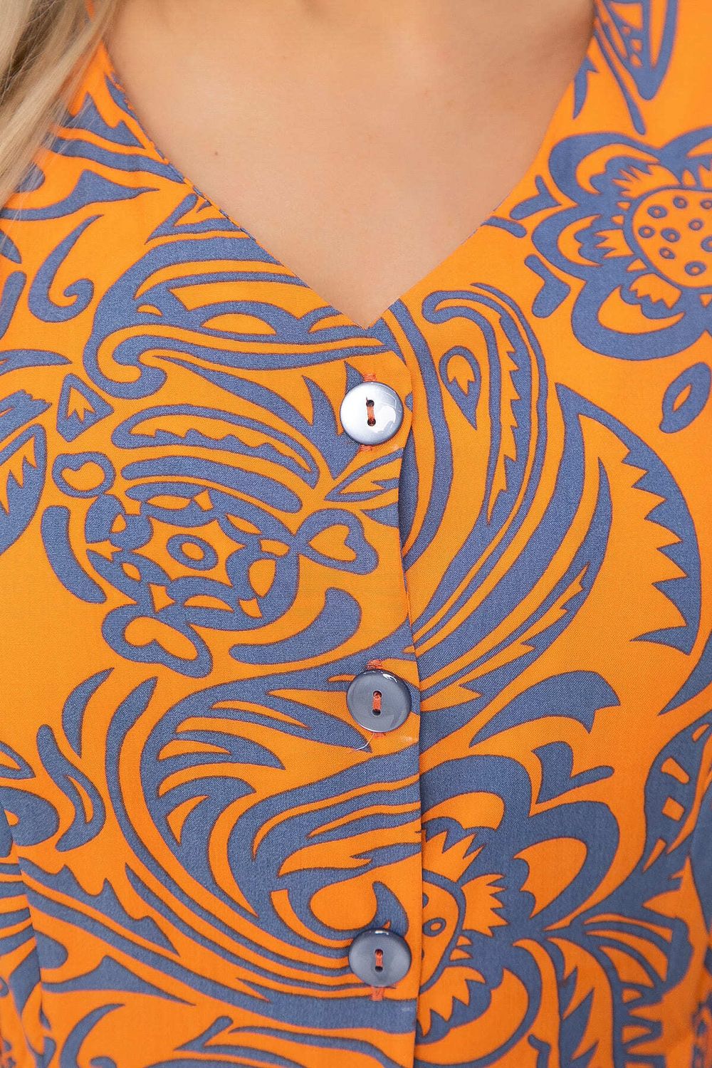 Платье Иоланда (оранжево-синее) П13677-5М LT Collection