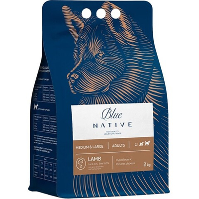 Blue Native Holistic корм для собак средних и крупных пород с ягненком (Medium&Large Adults Lamb)