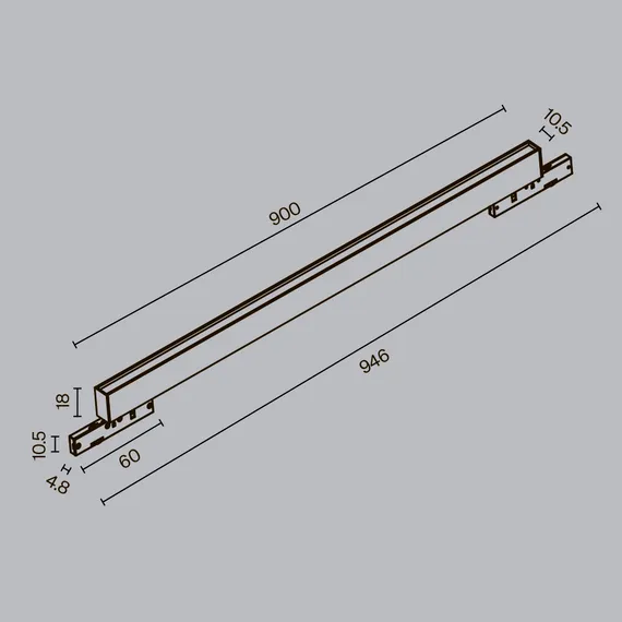 Трековый светильник Базис / Basis Levity 3000К 21Вт 100° Technical tr192-1-21w3k-b