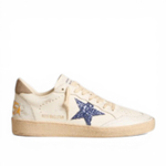 Кеды Ball Star with blue glitter star and dove-gray suede heel tab
