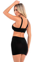 Эффектный комплект с красивым декольте (Размер: S-M-L) (Цвет: черный)