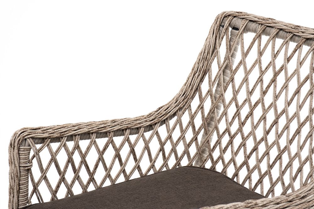 "Эспрессо-80 L" обеденная группа плетеная, цвет бежевый