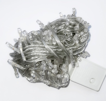 Гирлянда нить LED 400L (18m) Цветная (прозрачный шнур)