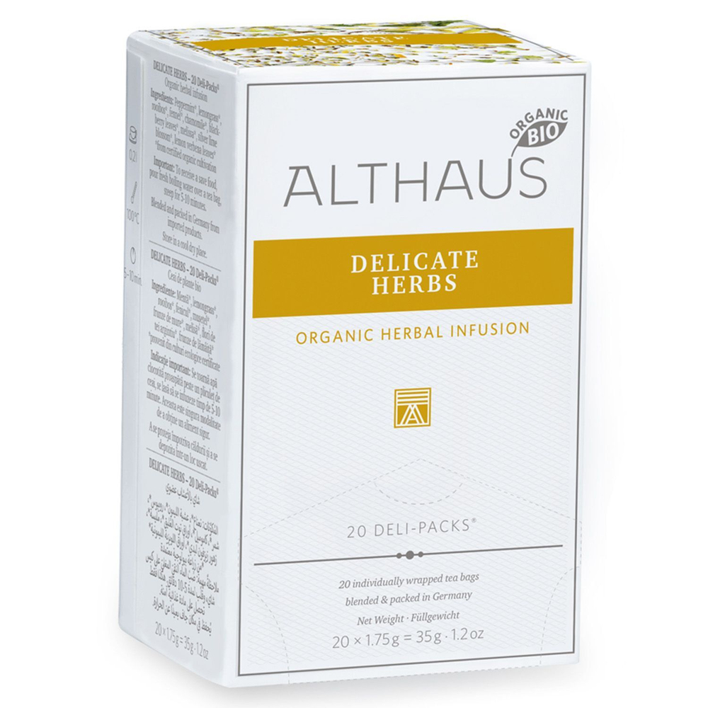 Althaus Delicate Herbs / Ароматные Травы органический травяной чай в пакетиках, 20 шт.