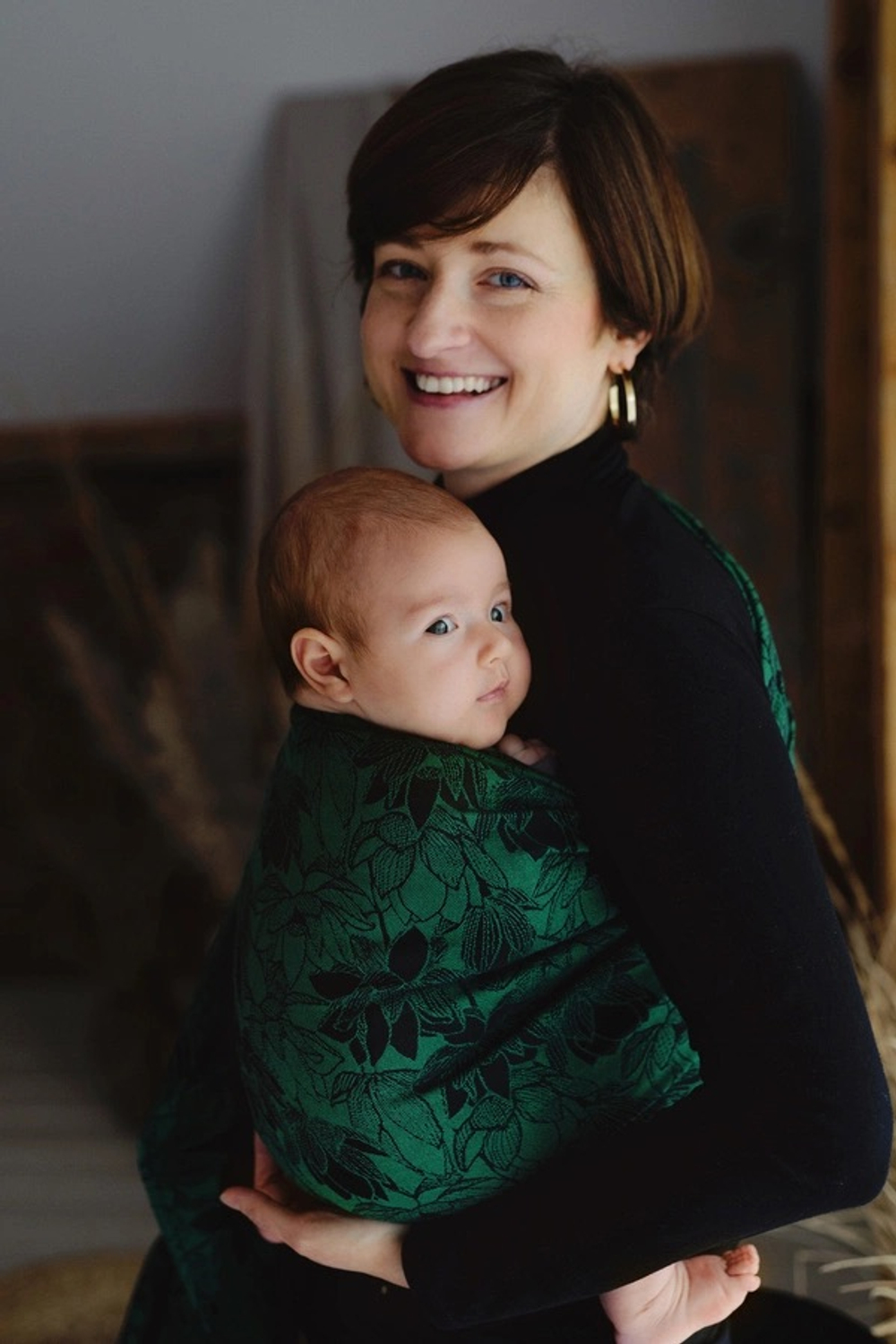 Слинг с кольцами «Лотосы изумрудные»