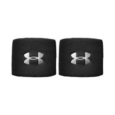 Under Armour Performance Wristband 2 Pack - Black, White