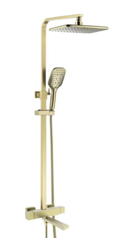 393561-S Душевая система с термостатом КВАД. (мат. ЗОЛОТО) ViEiR (5/1шт)